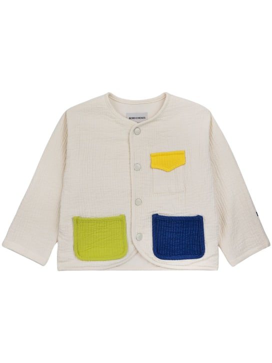 Bobo Choses: Cotton jacket - White/Multi - kids-boys_0 | Luisa Via Roma