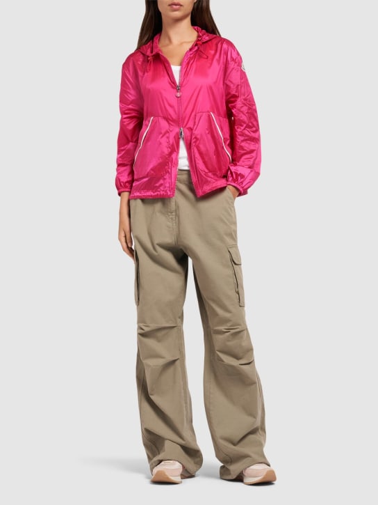 Moncler: Filiria 나일론 재킷 - 자홍색 - women_1 | Luisa Via Roma