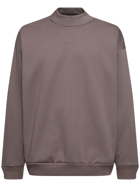 adidas Originals: One Fleece Basketball sweatshirt - Brown - men_0 | Luisa Via Roma