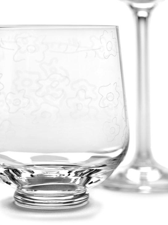 Marni By Serax: Dark Viola set of 4 glasses - Şeffaf - ecraft_1 | Luisa Via Roma
