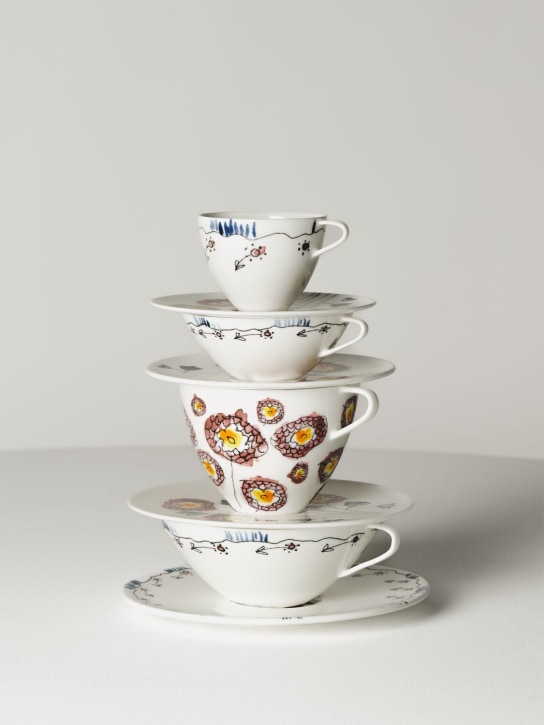 Marni By Serax: Blossom set of 2 cups & saucers - White - ecraft_1 | Luisa Via Roma