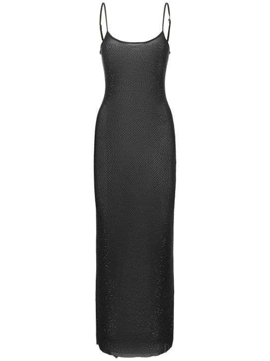 Weworewhat: Scoop neck maxi dress - Black - women_0 | Luisa Via Roma