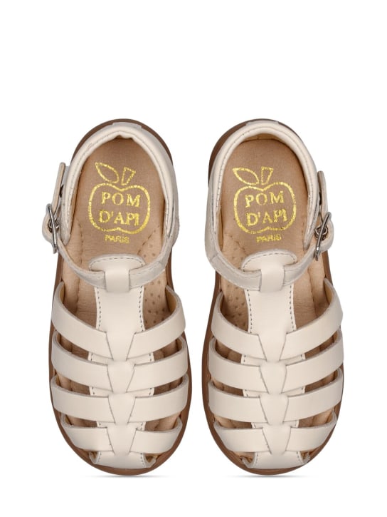 Pom D'api: Nappa leather sandals - kids-girls_1 | Luisa Via Roma