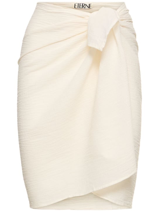 Éterne: Esme cotton mini sarong - Fil dişi rengi - women_0 | Luisa Via Roma