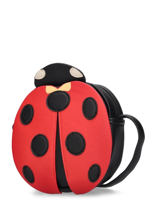Molo: Ladybird faux leather shoulder bag - Red/Black - kids-girls_1 | Luisa Via Roma