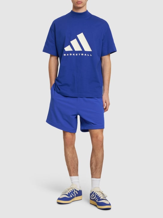 adidas Originals: Camiseta de algodón jersey - Azul - men_1 | Luisa Via Roma
