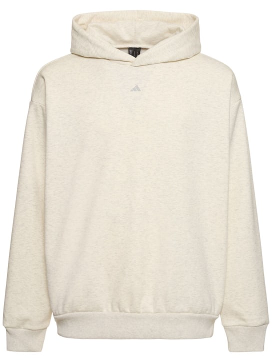 adidas Originals: One Fleece Basketball hoodie - Bej - men_0 | Luisa Via Roma