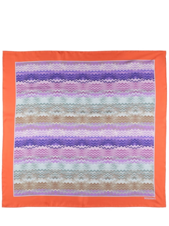 Missoni: Printed silk scarf - Multicolor - women_0 | Luisa Via Roma