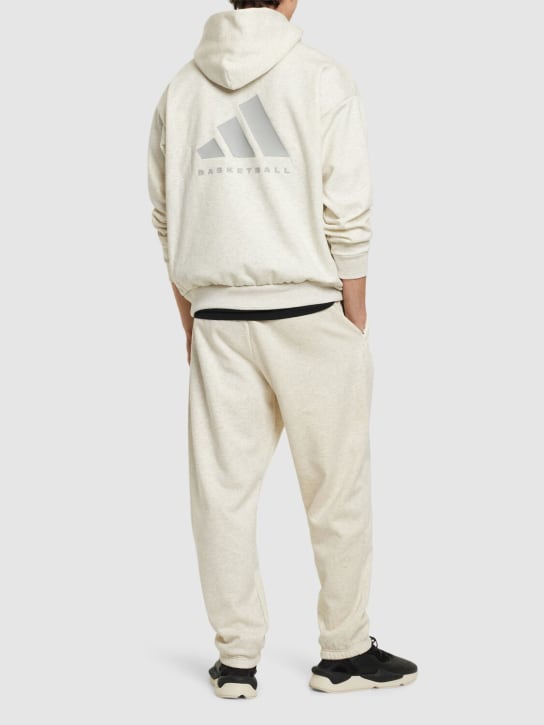 adidas Originals: One Fleece Basketball hoodie - Bej - men_1 | Luisa Via Roma