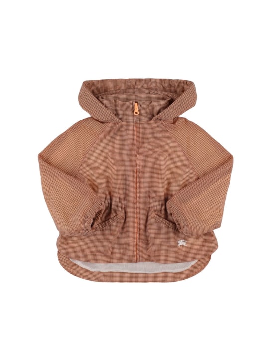 Burberry: Full-zip nylon jacket - Pink - kids-girls_0 | Luisa Via Roma