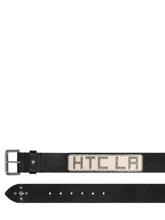 HTC Los Angeles: 4cm HTC L.A. studded leather belt - Black - men_2 | Luisa Via Roma