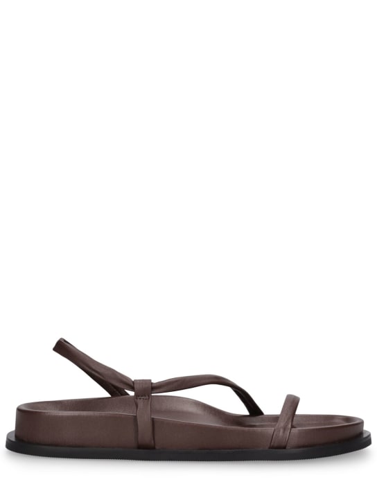 St. Agni: 25mm Twist leather sandals - Kahverengi - women_0 | Luisa Via Roma