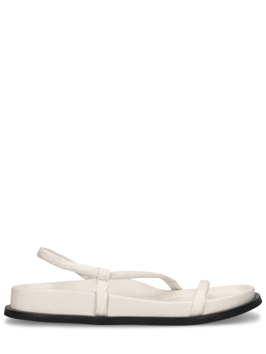 St. Agni: 25mm Twist leather sandals - Beyaz - women_0 | Luisa Via Roma