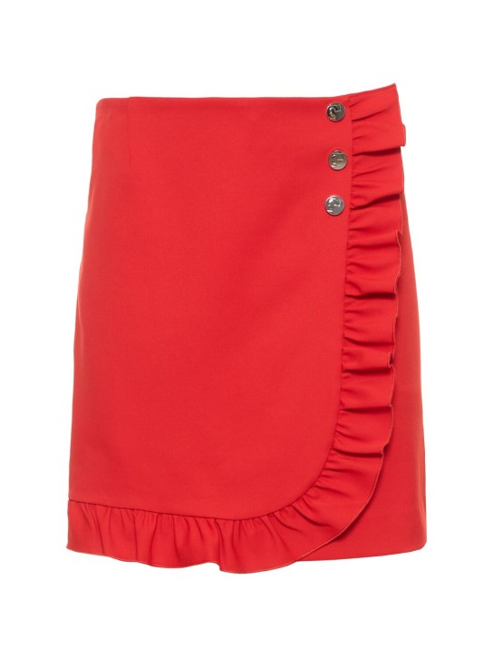Tory Sport: 科技织物斜纹褶饰高尔夫球裙裤 - 红色 - women_0 | Luisa Via Roma
