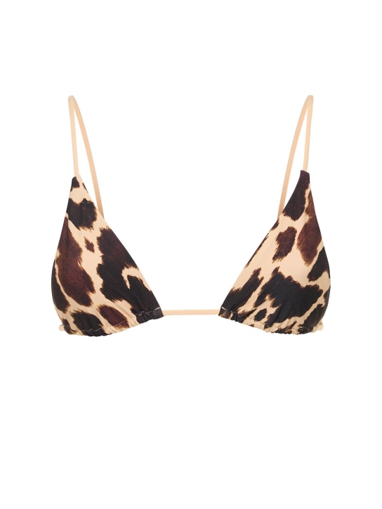 Weworewhat: Haut de bikini triangle Cooper - Beige/Multi - women_0 | Luisa Via Roma