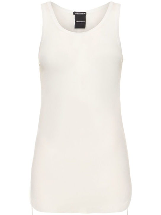 Ann Demeulemeester: Mara ribbed cotton tank top - White - women_0 | Luisa Via Roma