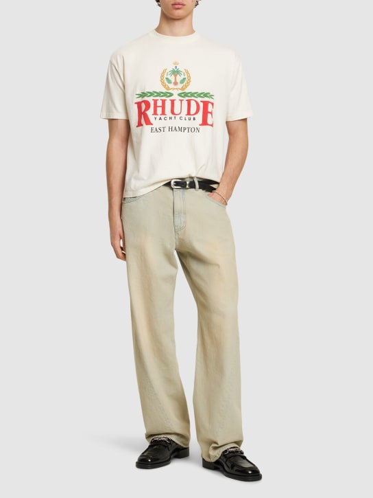 RHUDE: East Hampton Crest t-shirt - Vintage White - men_1 | Luisa Via Roma