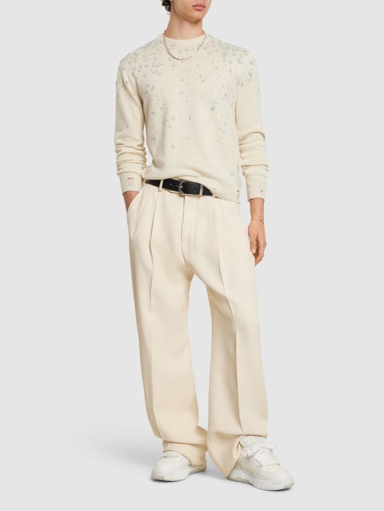 Amiri: Baggy viscose formal pants - men_1 | Luisa Via Roma