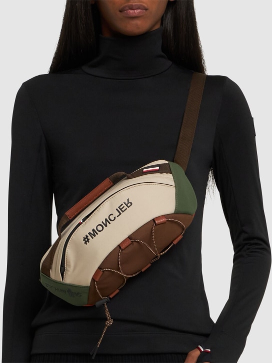 Moncler Grenoble: Nylon belt bag - ベージュ - women_1 | Luisa Via Roma