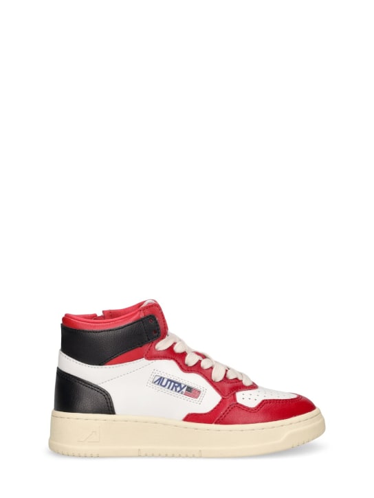 Autry: Medalist two-tone mid sneakers - Multicolor - kids-girls_0 | Luisa Via Roma