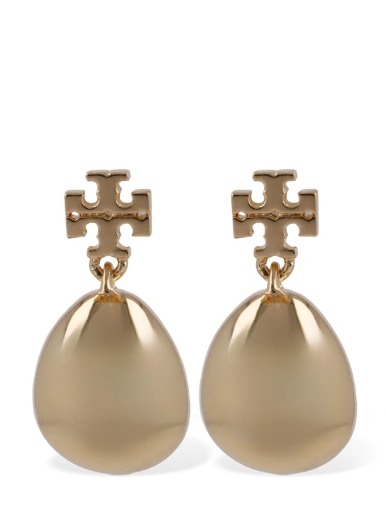 Tory Burch: Small Kira drop earrings - Gold - women_0 | Luisa Via Roma