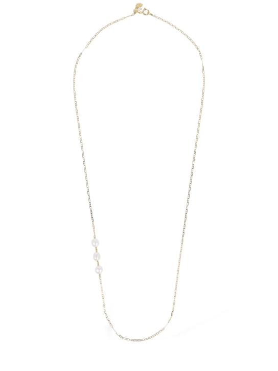 Maria Black: Tessoro pearl chain necklace - Gold/Pearl - women_0 | Luisa Via Roma