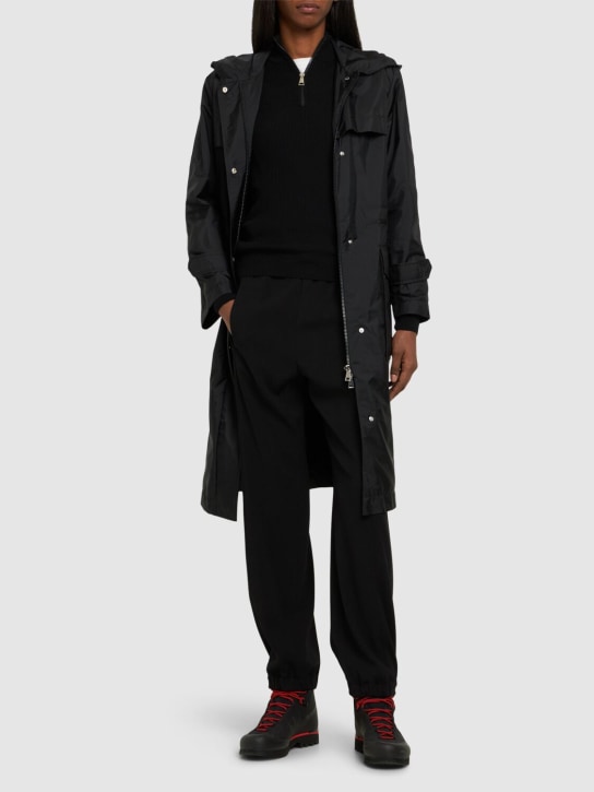 Moncler: Hiengu nylon rain coat - Black - women_1 | Luisa Via Roma