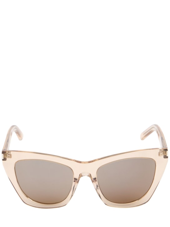 Saint Laurent: SL 214 Kate acetate sunglasses - Transparent - men_0 | Luisa Via Roma