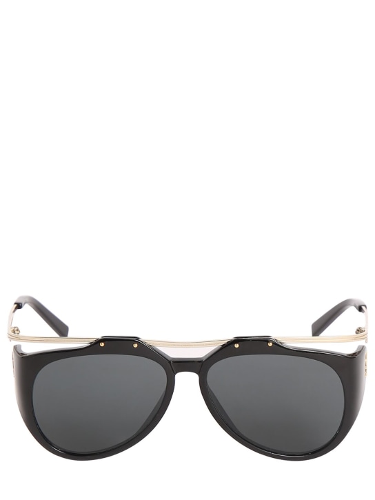 Saint Laurent: SL M137 injected aviator sunglasses - Black - women_0 | Luisa Via Roma
