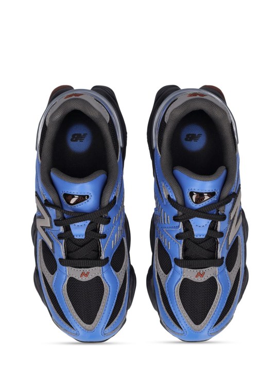 New Balance: Sneakers à lacets en simili-cuir 9060 - Bleu - kids-boys_1 | Luisa Via Roma