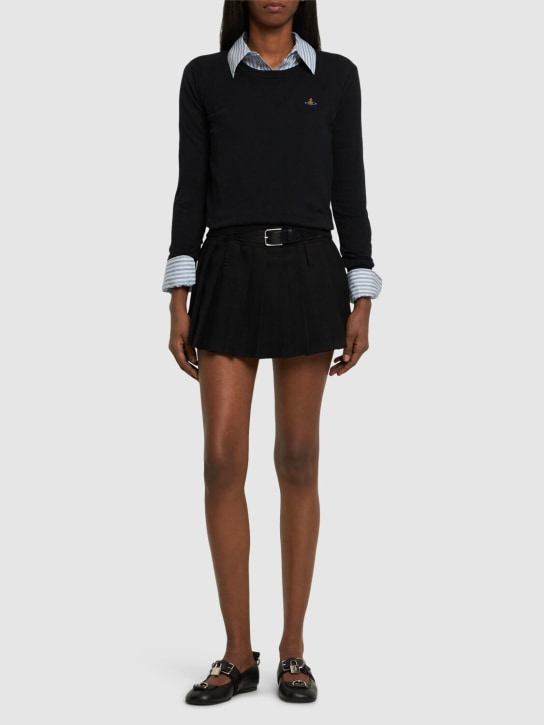 Vivienne Westwood: Suéter de algodón - Negro - women_1 | Luisa Via Roma