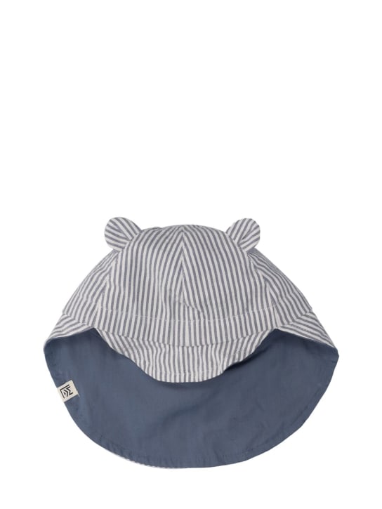 Liewood: Sombrero de algodón orgánico - Blanco/Azul - kids-boys_0 | Luisa Via Roma