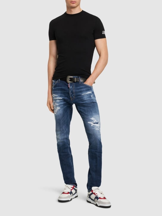 Dsquared2: Jeans Cool Guy in denim di cotone - Navy - men_1 | Luisa Via Roma