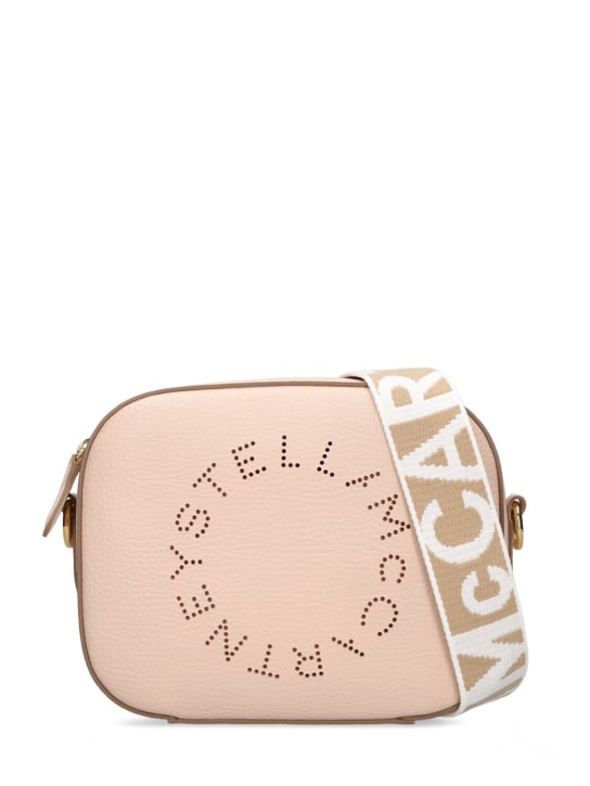 Stella McCartney: Small embossed faux leather camera bag - Ballet Pink - women_0 | Luisa Via Roma