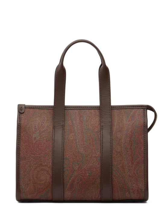Etro: Small Bauletto Arnica top handle bag - Brown - women_0 | Luisa Via Roma