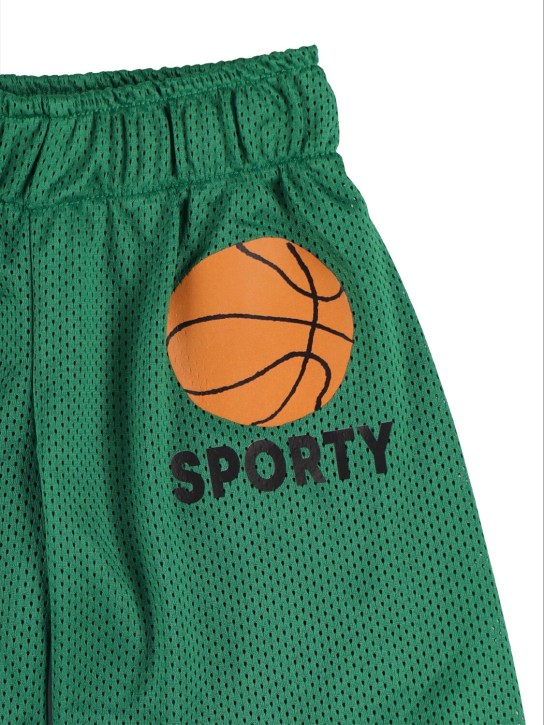 Mini Rodini: Recycled mesh shorts - Yeşil - kids-boys_1 | Luisa Via Roma