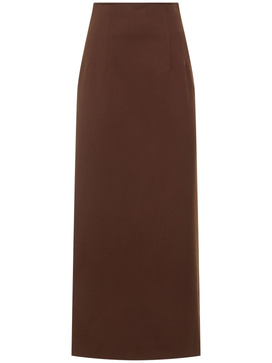 The Andamane: Shelby wool blend maxi skirt - Brown - women_0 | Luisa Via Roma
