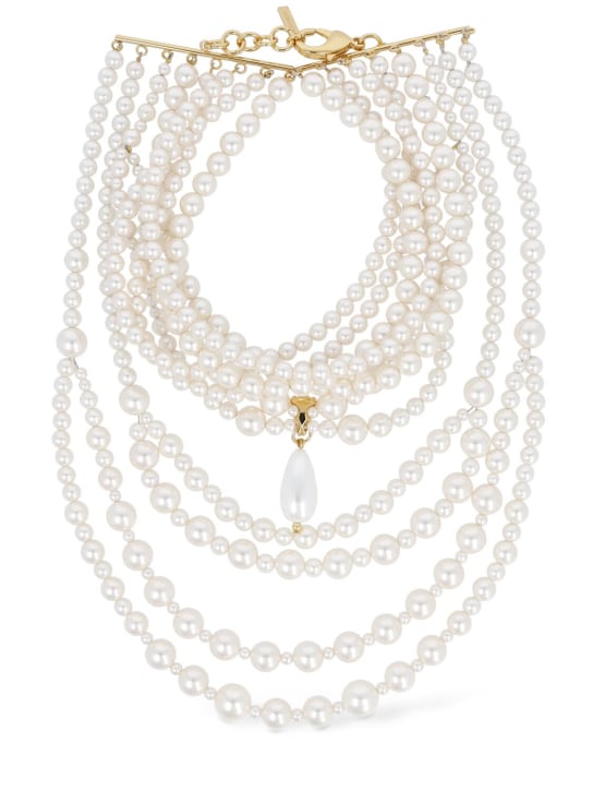 Moschino: Cloud Handle & Padlock necklace - White - women_0 | Luisa Via Roma