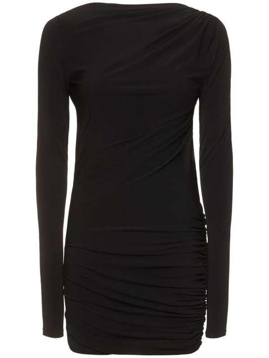 The Andamane: Sophie open back jersey mini dress - Black - women_0 | Luisa Via Roma