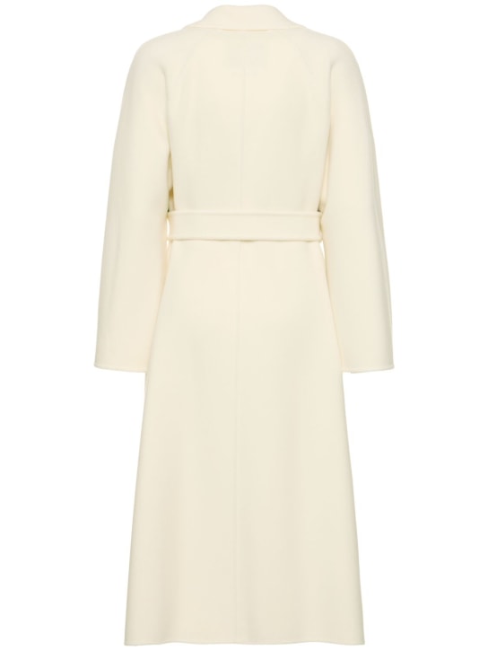 Max Mara: Ludmilla2 cashmere long coat w/ belt - Ivory - women_4 | Luisa Via Roma