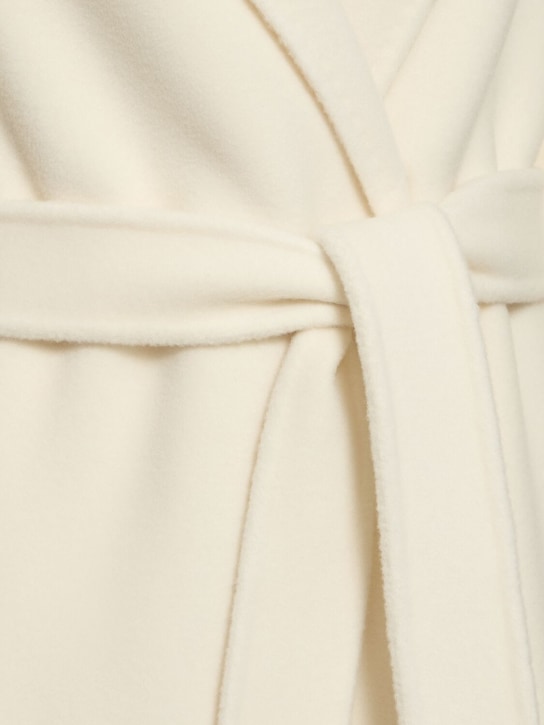 Max Mara: Ludmilla2 cashmere long coat w/ belt - Ivory - women_3 | Luisa Via Roma