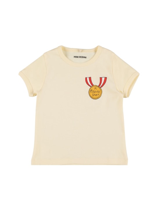 Mini Rodini: Bedrucktes T-Shirt aus Baumwolle - Weiß - kids-girls_0 | Luisa Via Roma