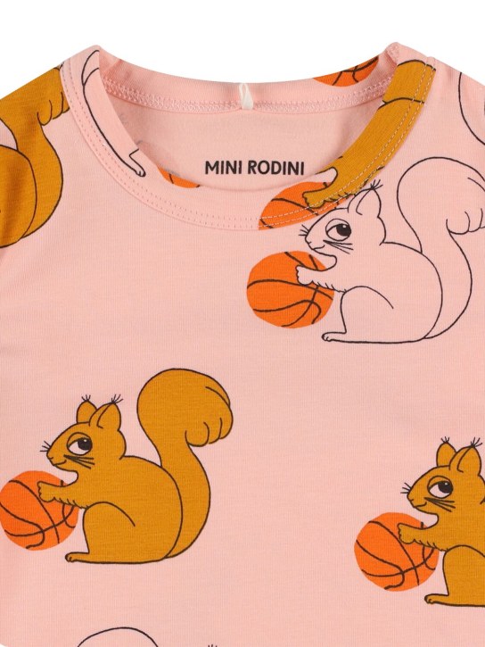 Mini Rodini: 印花棉质T恤 - 粉色 - kids-girls_1 | Luisa Via Roma