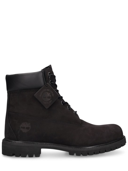 Timberland: 6 inch premium waterproof lace-up boots - Siyah - men_0 | Luisa Via Roma