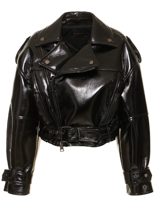 The Andamane: Nove oversize faux leather jacket - Black - women_0 | Luisa Via Roma
