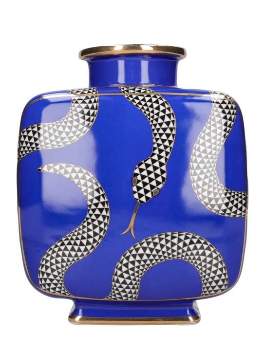 Jonathan Adler: Eden方形陶瓷花瓶 - 蓝色 - ecraft_0 | Luisa Via Roma