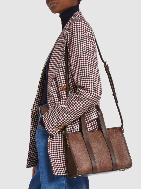 Etro: Small Bauletto Arnica top handle bag - Brown - women_1 | Luisa Via Roma