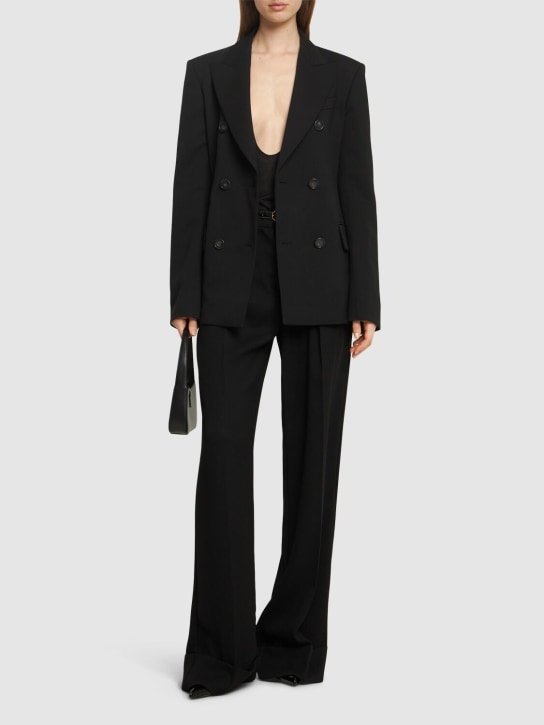 The Andamane: Shannon fitted double breast blazer - Black - women_1 | Luisa Via Roma