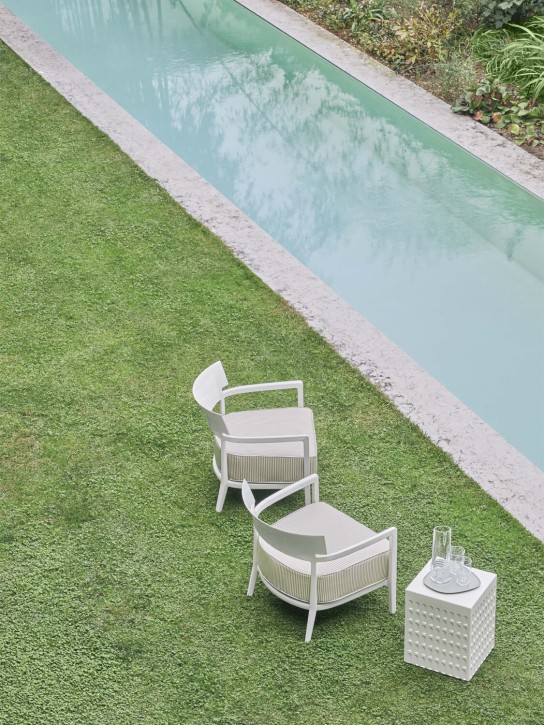 Kartell: Eur side table - White - ecraft_1 | Luisa Via Roma
