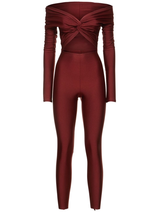 The Andamane: Kendall off-the-shoulder jumpsuit - Red - women_0 | Luisa Via Roma